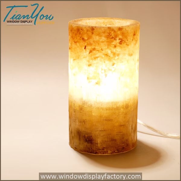 Custom wood table resin lamp for atmosphere