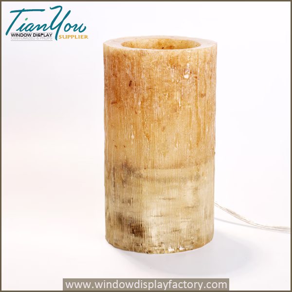 Custom wood table resin lamp for atmosphere