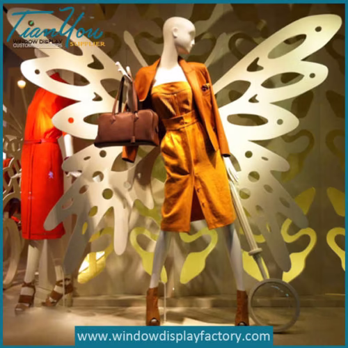 Custom Acrylic Butterfly Wing Decoration Window Display Props