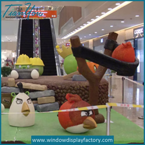 Handmade Fake Fiberglass Angry Birds Giant Display