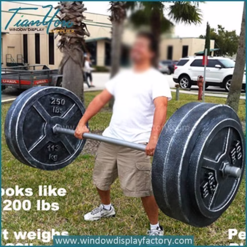 Custom big foam barbell props suppliers