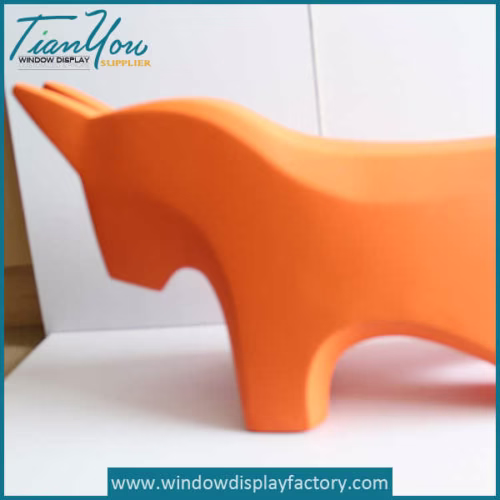 Fiberglass Animal Shape Stool Wooden Horse