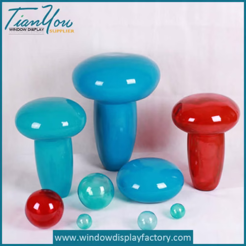 Handmade Fiberglass Mashroom Theme Park Decoration