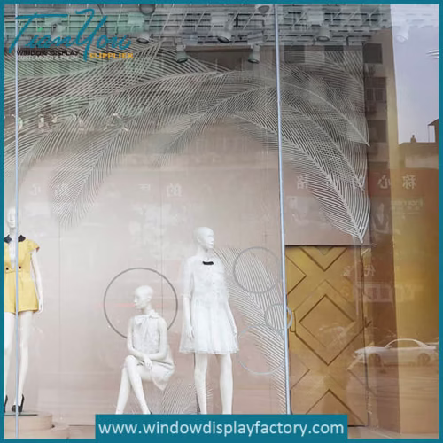 White Foam Plumage Window Display Props image
