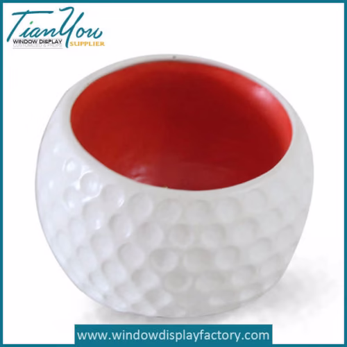Decorative Indoor Ball Fiberglass Plant Pot