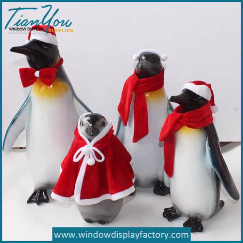 Lovely Decoration Resin Penguin Statues