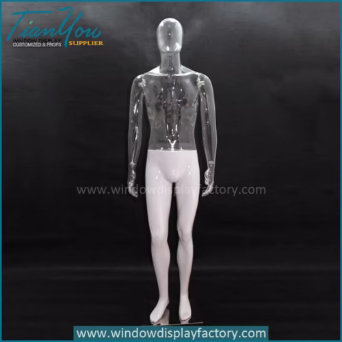 transparent plastic male mannequin