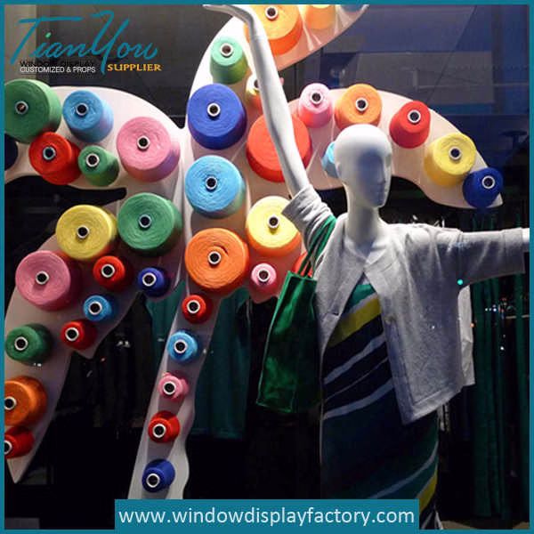 Colorful Foam Artificial Palm Trees Window Display