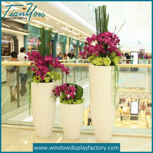 Decorative Giant Fiberglass Floor Vase Display Props
