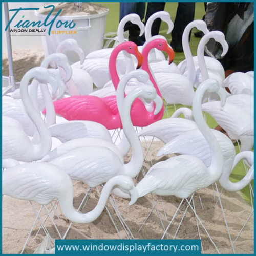 Giant Colored Fiberglass Flamingo Ornament image