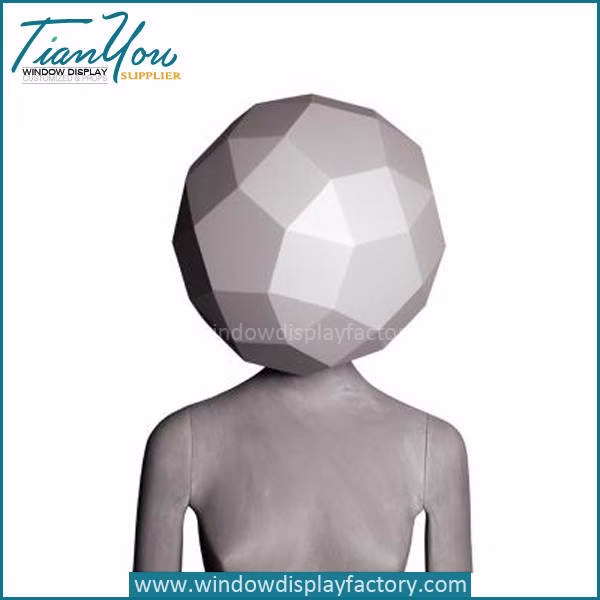 Half Body Female Fiberglass Abstract Mannequin Display