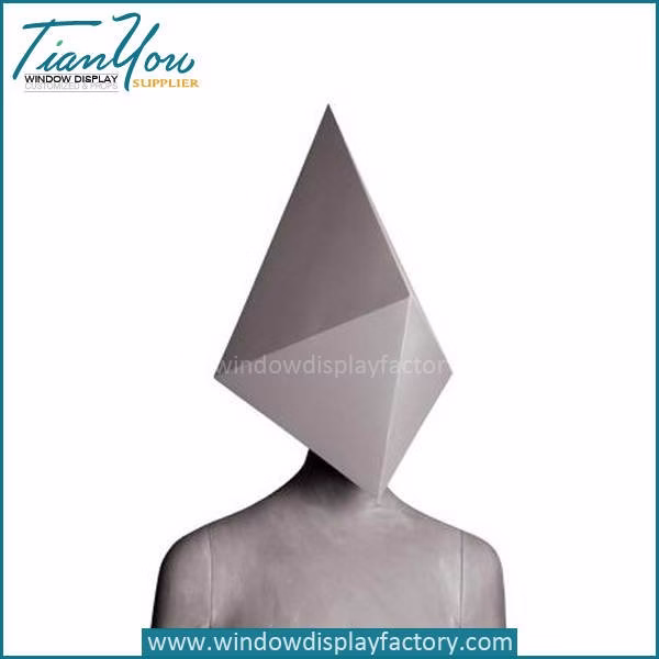 Ab tract mannequin with Cement a h fini hing