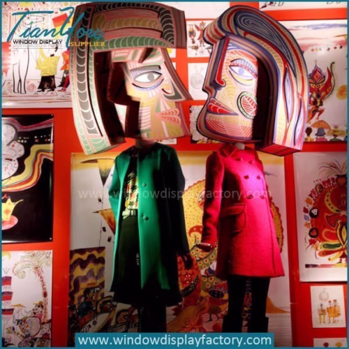 Custom Giant Colored Fiberglass Arab Puppet Mannequin