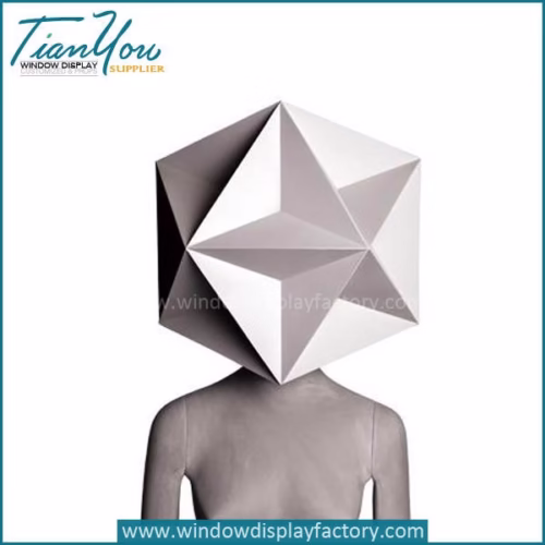 Half Body Female Fiberglass Abstract Art Mannequin