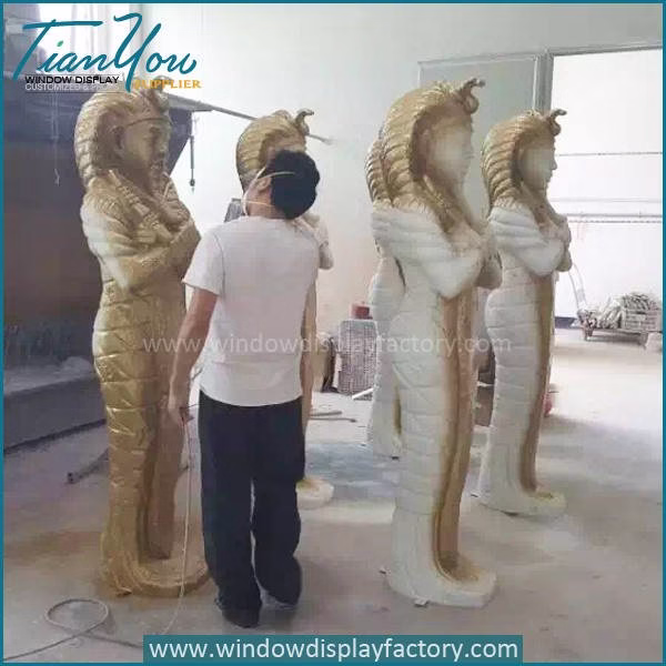 Cu tom Life Size Gold Fibergla Cleopatra Figure image
