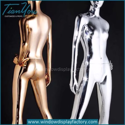 Female Full Body Electroplate Colored Mannequin