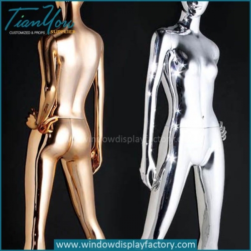 Female Full Body Electroplate Colored Mannequin