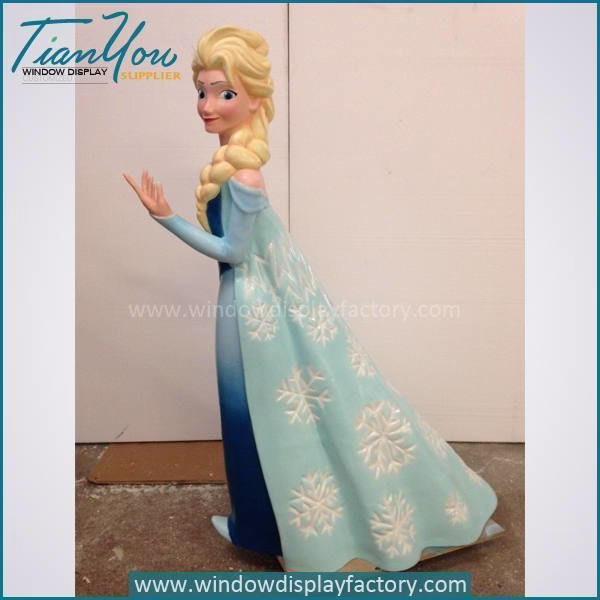 Beautiful Fiberglass Frozen Cartoon Statue Display