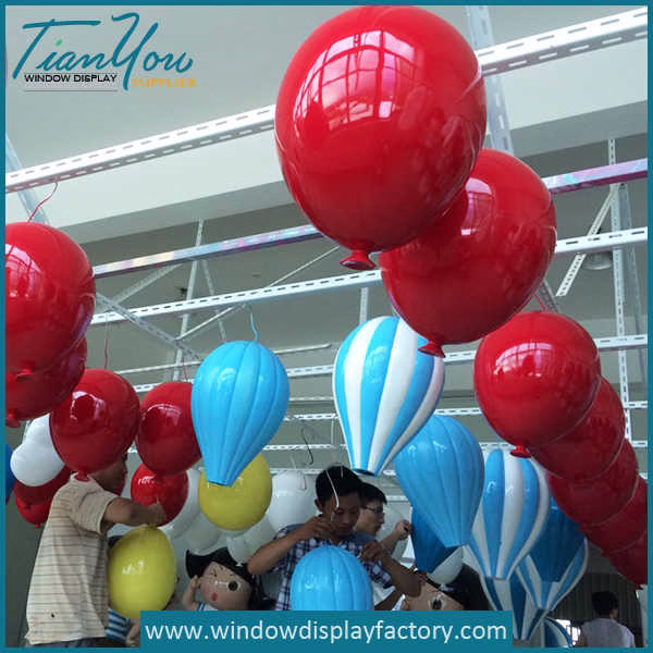 Giant Colorful Decoration Fiberglass Hot Air Baloon