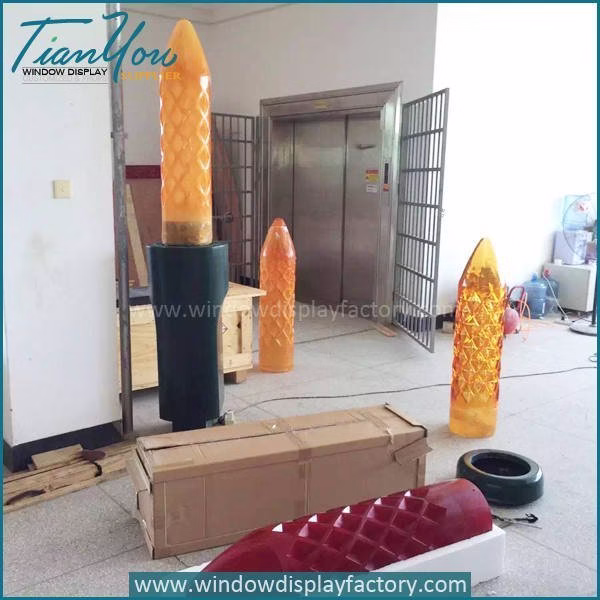 Custom Big Colorful Fiberglass Candle Decoration