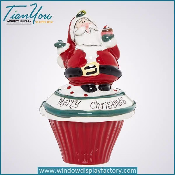 Ceramic Christmas Gift Decoration Mini Santa Claus Craft