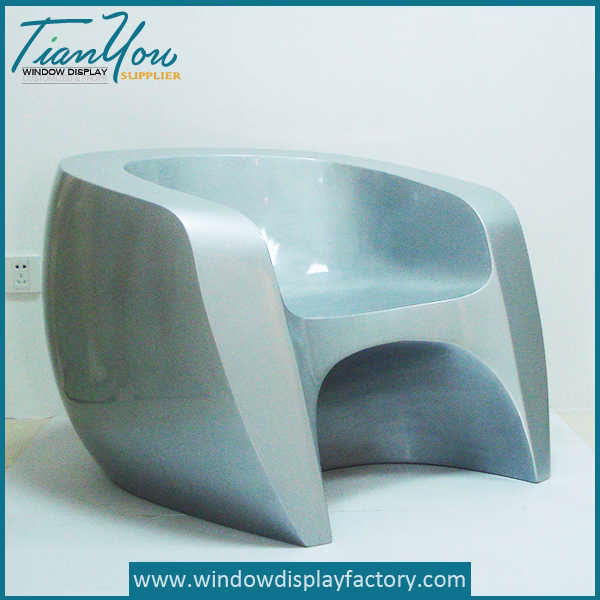 Fa hion Modern Colorful Fibergla Hollow Chair Di play image
