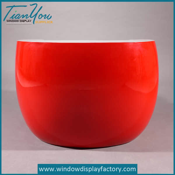 Red Round Life Size Fiberglass Chair Furniture