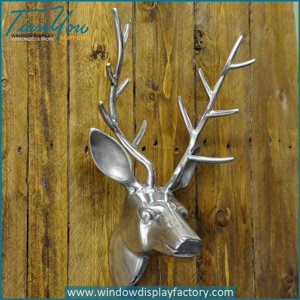 decorative fibergla ilver deer head mannequin