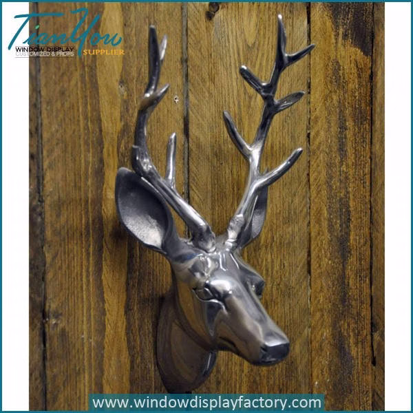 decorative vintage fibergla ilver deer head mannequin