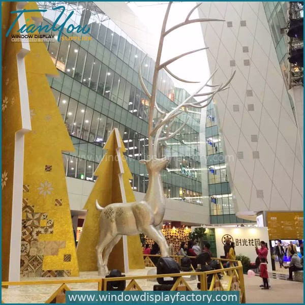 Outdoor Decorative Fibergla Chri tma Deer Statue image