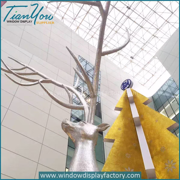 Outdoor Decorative Fibergla Chri tma Deer Statue image