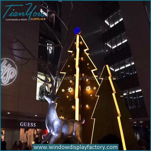 Outdoor Decorative Fibergla Chri tma Deer Statue image