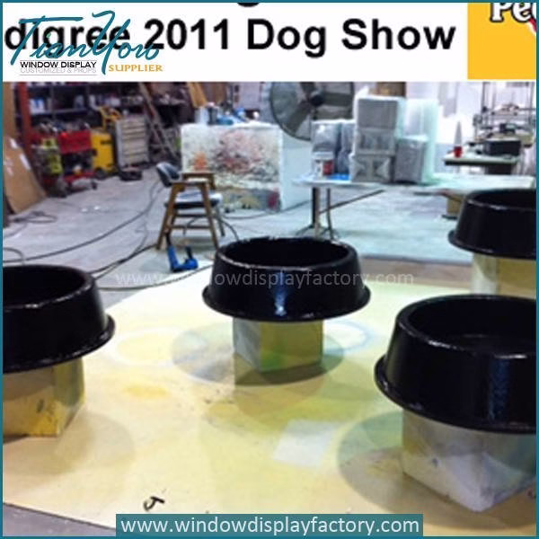 Fashional Design Round Fiberglass Dog Bowl