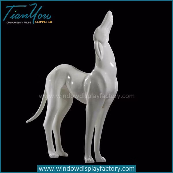 Giant Lovely Fiberglass Dog Statues Decoration
