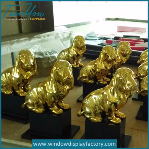 Handmade Decorative Life Size Resin Dog Craft