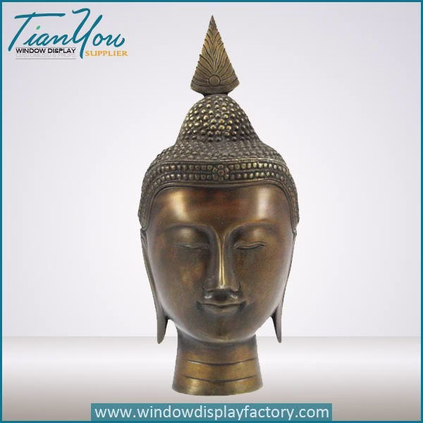 fibergla buddha head decoration