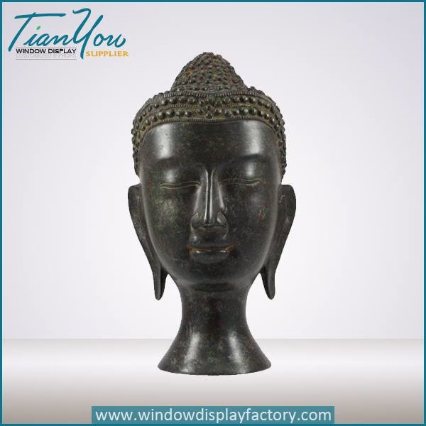 fibergla buddha head decoration