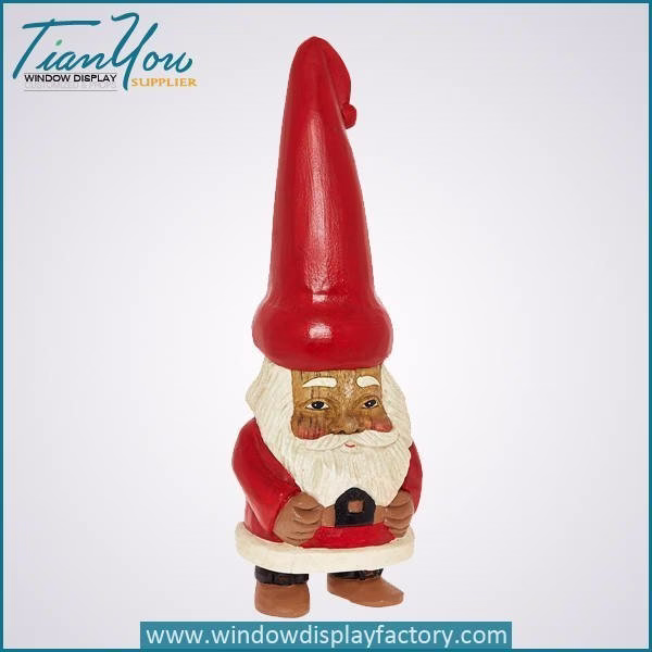Fiberglass Christmas Decoration Cute Santa Claus Statue