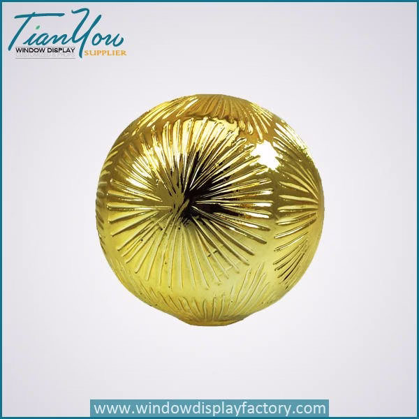 fibergla decorative golden chri tma ball