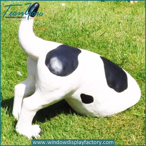 Outdoor Life Size Fiberglass Abstract Dog Statues