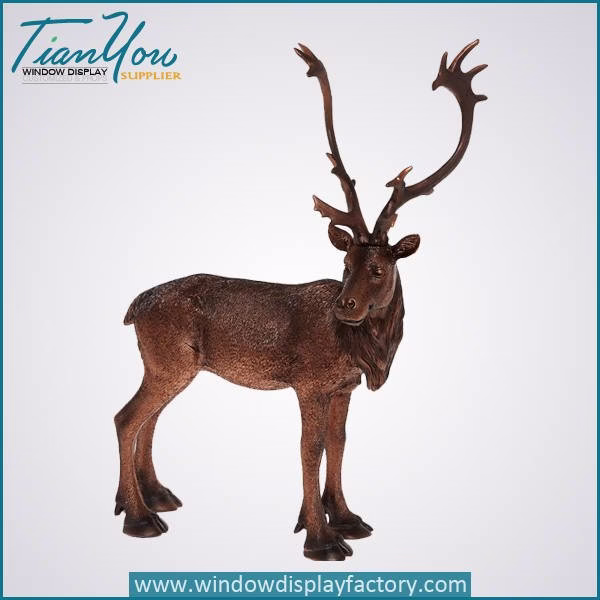 fibergla elk tatue chri tma decoration