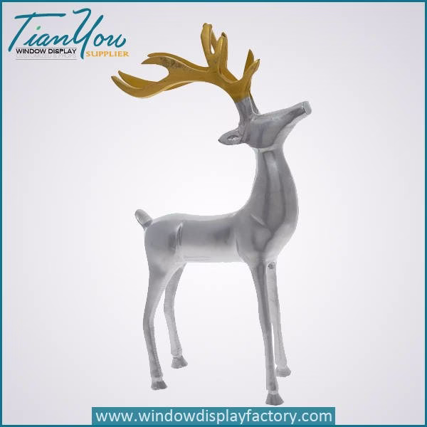 fibergla elk tatue chri tma decoration