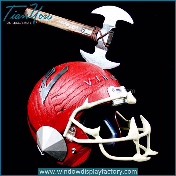 Adverti ing Magnetic Football Fibergla Helmet Di play image