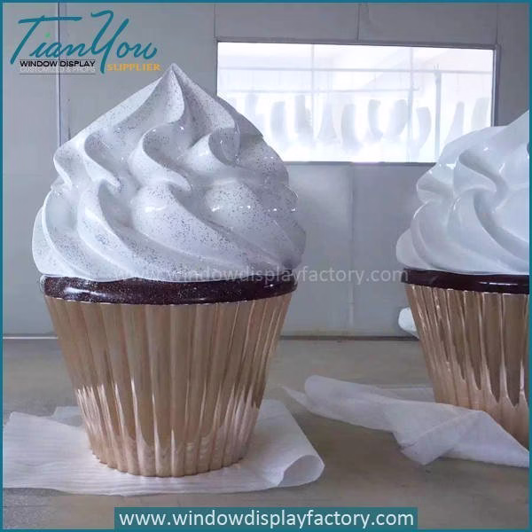 Artificial Large Funny Fiberglass Ice Cream Decoration