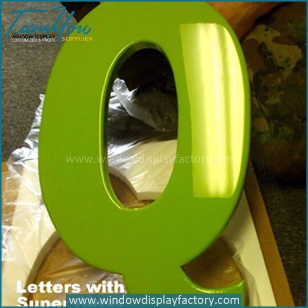 Outdoor Colorful Fiberglass Giant Letters Display 