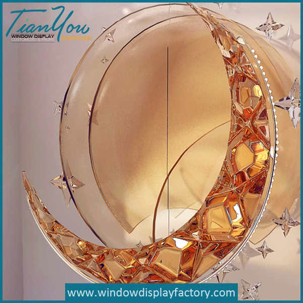 Attractive Acrylic Moon Star 3D Led Light Props