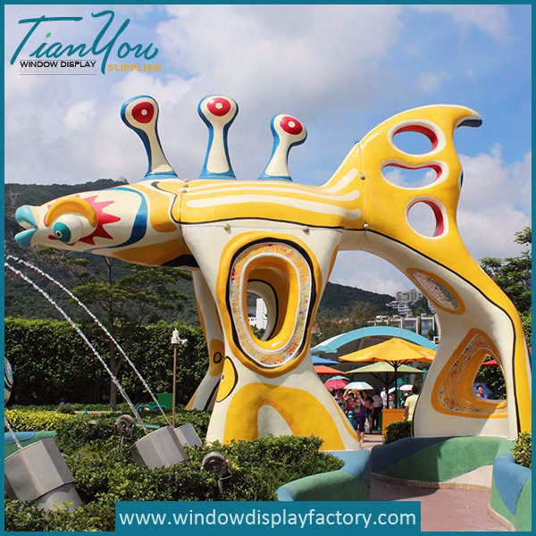 Giant Outdoor Amu ement Park Fibergla Statue image