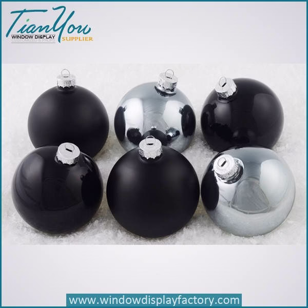 re in imitation metal electroplated chri tma ball black