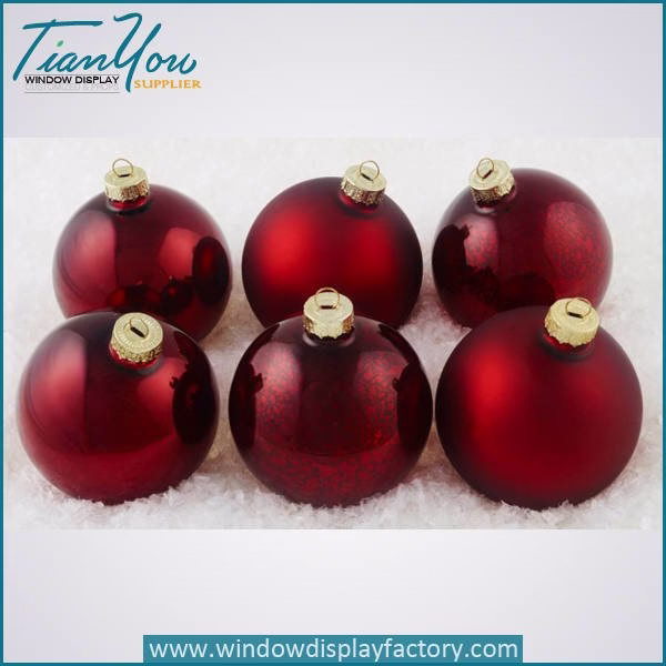 re in imitation metal electroplated chri tma ball red