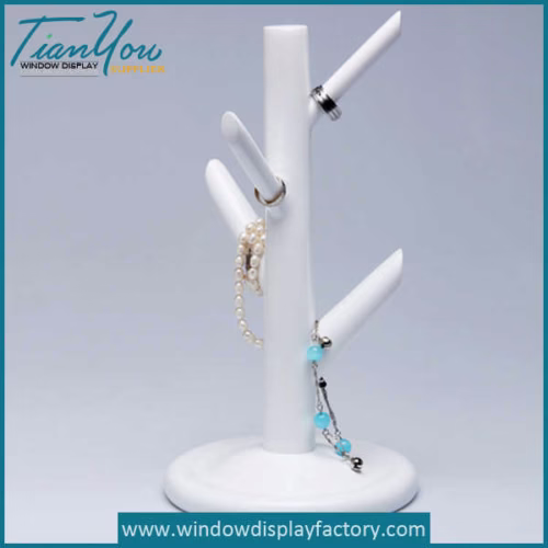 Custom White Resin Ring Tree Display Props